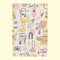 Happy Friday Fitted sheet Anatomy 200x200x32 cm (Emperor) Multicolor