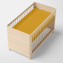 Happy Friday Basic Fitted sheet cot Mustard