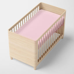 Happy Friday Basic Fitted sheet cot Pale rose