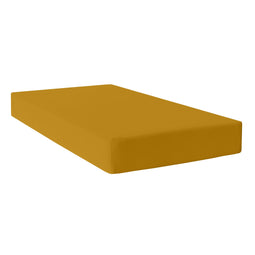 Happy Friday Basic Fitted sheet Mustard