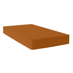 Happy Friday Basic Fitted sheet Terracotta