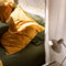 Happy Friday Basic Pillow cover Mustard