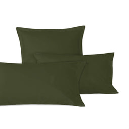 Happy Friday Basic Pillow cover Olive green