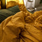 Happy Friday Basic Duvet cover Mustard