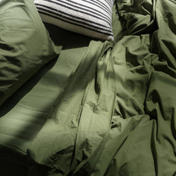 Happy Friday Basic Duvet cover Olive green