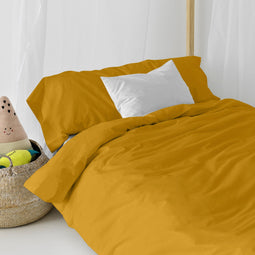 Happy Friday Basic Duvet cover set 2 piece Mustard