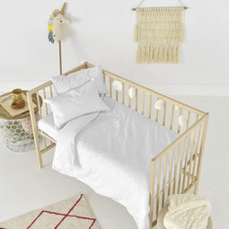 Happy Friday Basic Duvet cover set cot 2 piece White