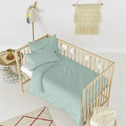 Happy Friday Basic Duvet cover set cot 2 piece Mint