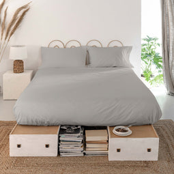 Happy Friday Basic Bed sheet Grey