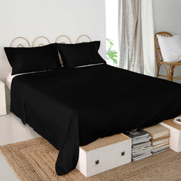 Happy Friday Basic Bed sheet Black