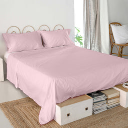 Happy Friday Basic Bed sheet Pale rose