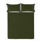 Happy Friday Basic Bed sheet Olive green