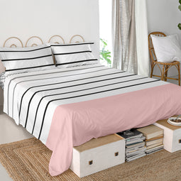 Happy Friday Blush Bed sheet