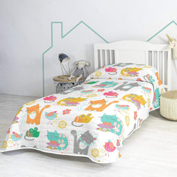 Happy Friday Cat & mouse Bedspread