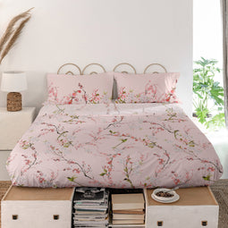 Happy Friday Chinoiserie rose Bed sheet