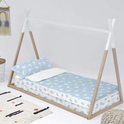 Happy Friday Clouds Nordic sack Blue