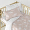 Happy Friday Clouds Duvet cover set cot 2 piece Pink