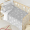 Happy Friday Clouds Duvet cover set cot 2 piece Grey