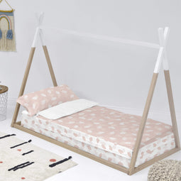 Happy Friday Clouds Nordic sack Pink