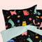 Happy Friday Cosmic cats Pillow cover