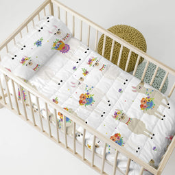 Happy Friday Cute llamas Bedspread Cot 100x130 cm