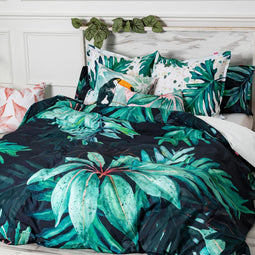 Happy Friday Ebony Duvet cover