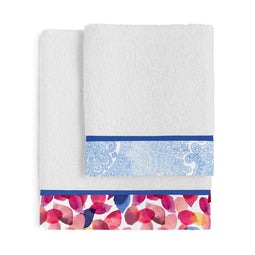 Happy Friday Towel Festive leaves Pack of 2 Multicolor