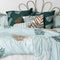 Happy Friday Foliage mint Duvet cover