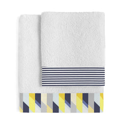 Happy Friday Towel Geo dot Pack of 2 Multicolor