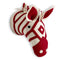 Happy Friday Felt deco Ginger zebra 18x25x35 cm Multicolor