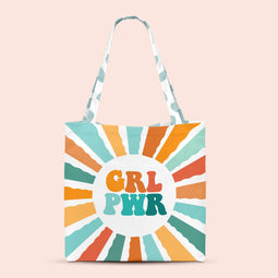 Happy Friday Girl power Tote bag 43x42 cm