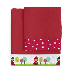 Happy Friday Grandma Towel set Pack of 2 Red
