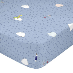 Happy Friday Fitted sheet La lune 105x200x32 cm (Single) Multicolor