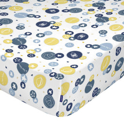 Happy Friday Fitted sheet La nuit 90x200x32 cm (Single) Multicolor