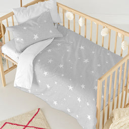 Happy Friday Little star Duvet cover set cot 2 piece Grey