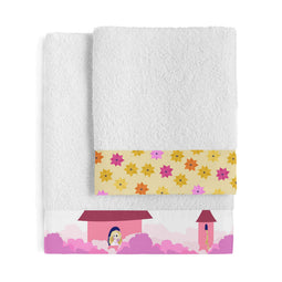 Happy Friday Long braid Towel set Pack of 2