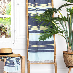 Happy Friday Lush Hammam towel set 100x180 + 60x100 cm Blue