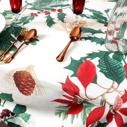 Happy Friday Mistletoe Tablecloth