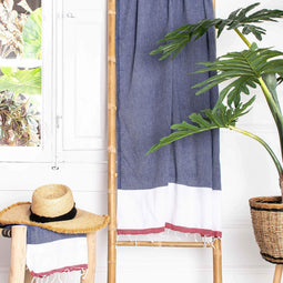 Happy Friday My jeans Hammam towel set 100x180 + 60x100 cm Blue