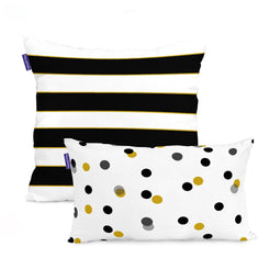 Happy Friday Mustard Cushion cover 50x50 + 50x30 cm