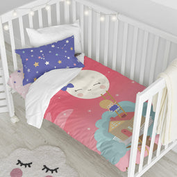 Happy Friday Moon dream Duvet cover set cot 2 piece