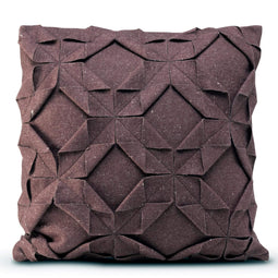 Happy Friday Origami felt Decorative cushion cover 50x50 cm Burgundy