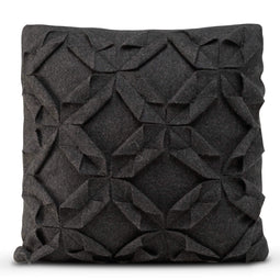 Happy Friday Origami felt Decorative cushion cover 50x50 cm Black