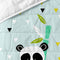 Happy Friday Panda garden blue Bedspread Cot 100x130 cm