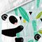Happy Friday Panda garden blue Bedspread