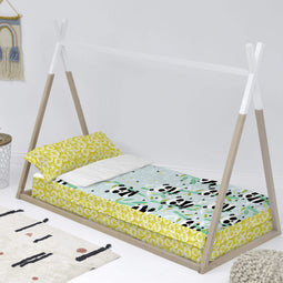 Happy Friday Panda garden blue Nordic sack
