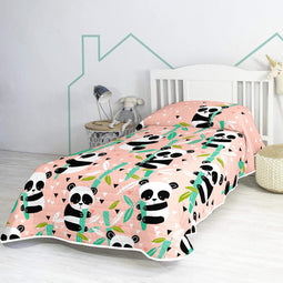 Happy Friday Panda garden Bedspread