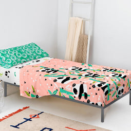 Happy Friday Panda garden Sheet set 2 piece