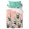 Happy Friday Panda garden Duvet cover set cot 2 piece