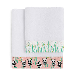 Happy Friday Panda garden Towel set Pack of 2